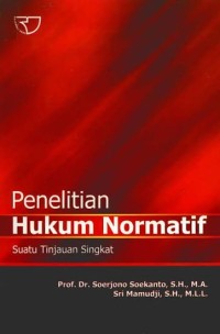 Image of Penelitian Hukum Normatif: Suatu tinjauan singkat