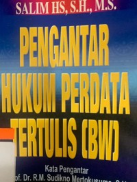 Image of Pengantar Hukum Perdata Tertulis (BW)