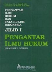 Image of Pengantar Ilmu Hukum (Semester Ganjil)